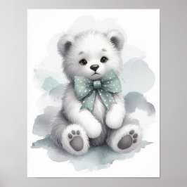Bear Forest Nursery Wall Art Poster