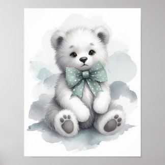 Bear Forest Nursery Wall Art Poster