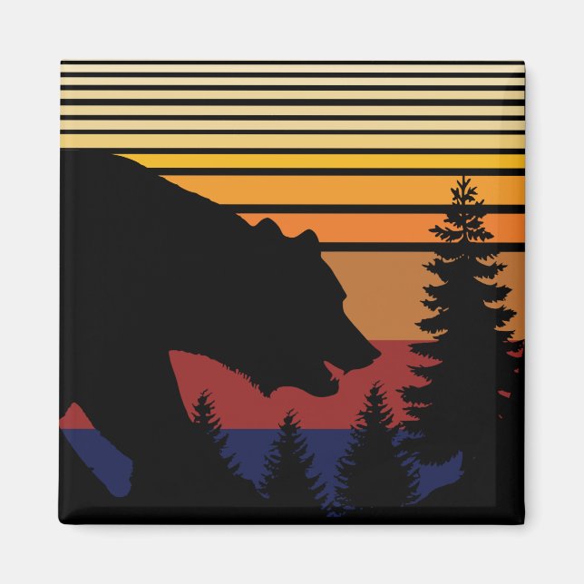 Bear Forest Vintage Magnet (Framsidan)