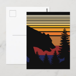 Bear Forest Vintage Vykort