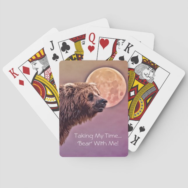 Bear Full Moon-uppspelningskort Casinokort (Baksidan)