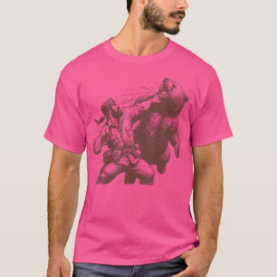 Bear Funny Man som Slår Vintage av björn T Shirt