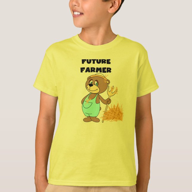 Bear Future Farmer T-shirt (Framsida)