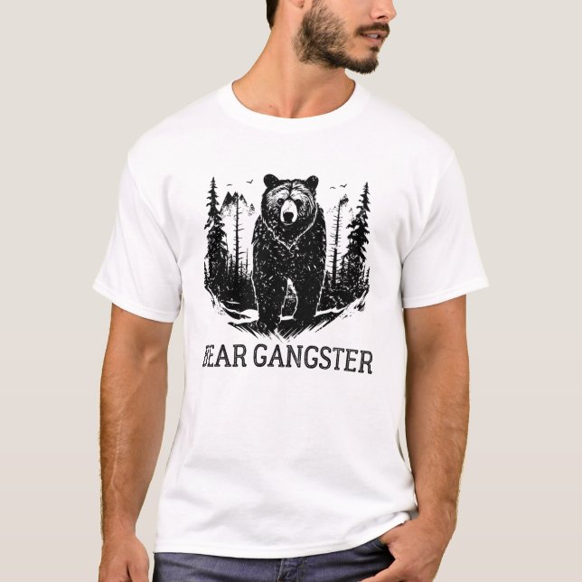 Bear Gangster T Shirt (Framsida)