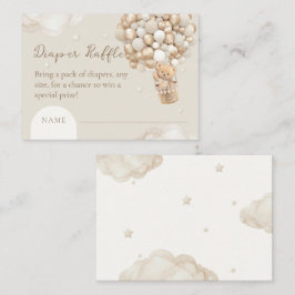 Bear Gender Neutral Baby Shower Raffle Tilläggskort