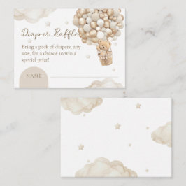 Bear Gender Neutral Baby Shower Raffle Tilläggskort