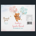 Bear Gender Reveal Rosa Blue Chip Bag Wrapper Reklamblad<br><div class="desc">Bear Gender Reveal Rosa Blue Chip Bag Wrapper</div>