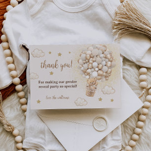 Bear Gender Reveal Rustic Cute Tack Kort