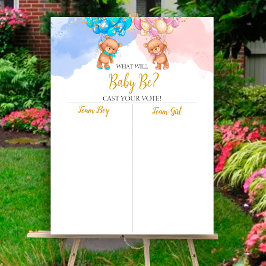 Bear Gender visar Boy eller Girl-diagram Poster