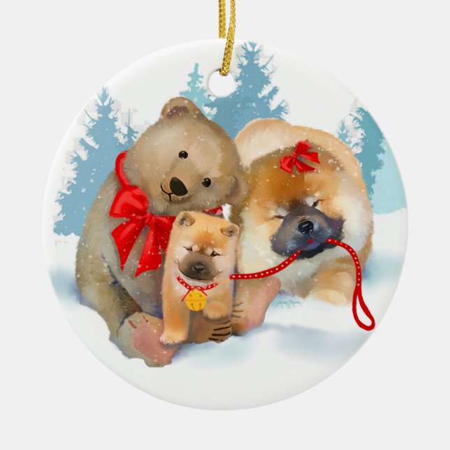 BEAR GIFTS Chow round ornament (Framsidan)