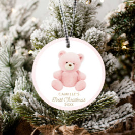 Bear Girl First jul Photo Ornament