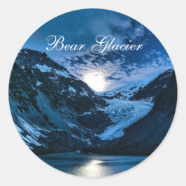 Bear Glacier Classic Rund Sticker Runt Klistermärke