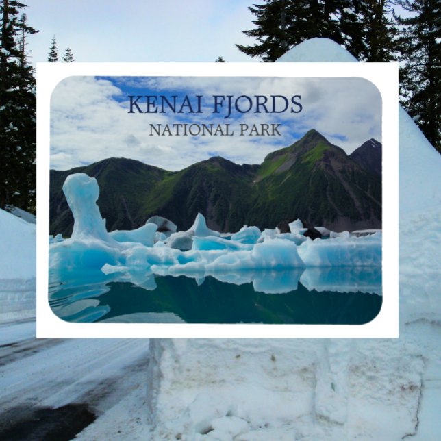 Bear Glacier Icebergs, Kenai Fjords nationalpark Magnet (Skapare uppladdad)