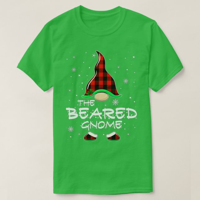 Bear Gnome Buffalo Play Matching Family Christm T Shirt (Design framsida)