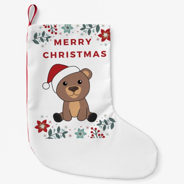 Bear God jul Winter Animals Bears Liten Julstrumpa (Framsidan)