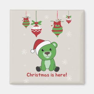 Bear God jul Winter Animals Bears Magnet