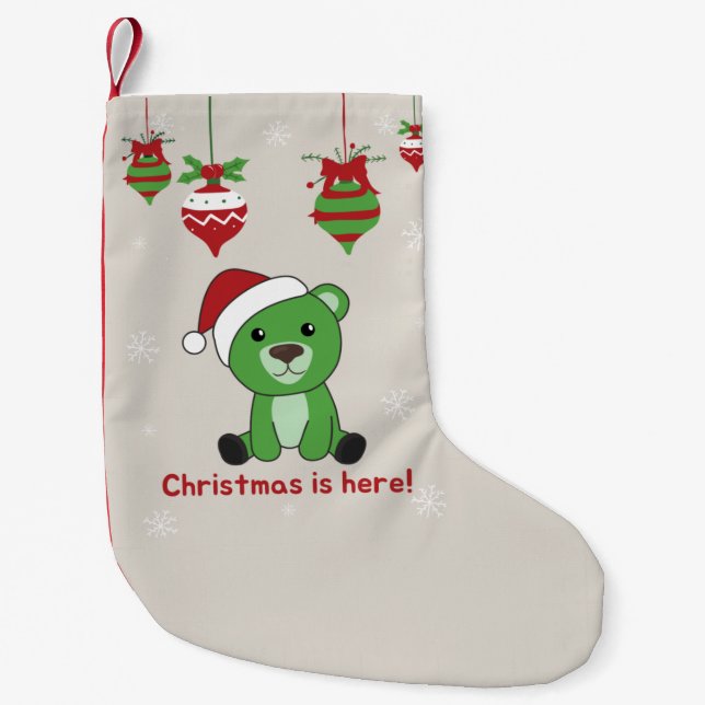 Bear God jul Winter Animals Bears Small Ch Liten Julstrumpa (Framsidan)