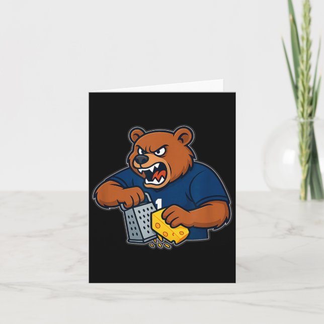 Bear Grating Cheese Funny  Kort (Framsida)