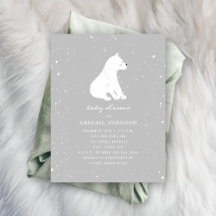 Bear Grått Baby Shower baby Polar 