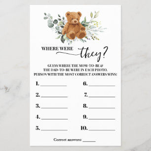 Bear Greenery var de visade spelkortet Flygblad