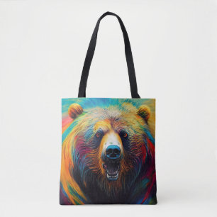 Bear Grizzly Animal Discovery Äventyr Nature Pla Tygkasse
