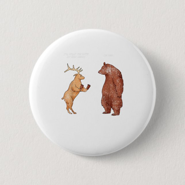 Bear Hands Oh Deer Funny Sayings Pun Gift  Knapp (Framsida)