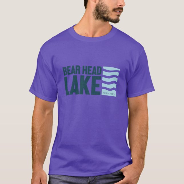Bear Head Sjö Minnesota T Shirt (Framsida)
