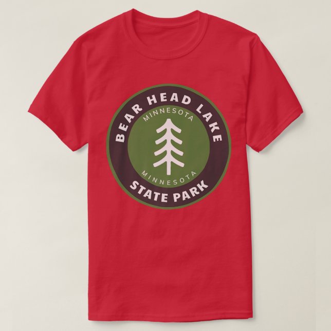Bear Head Sjö State Park Minnesota MN Forest Träd T Shirt (Design framsida)