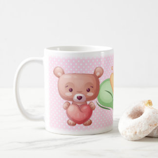 Bear Heart Collection - Rosa Kaffemugg