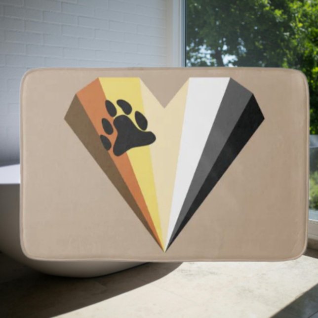 Bear Heart Pride Bath Mat Badrumsmatta (Skapare uppladdad)