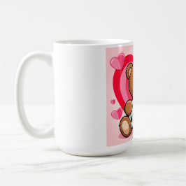 Bear hearts Be my Valentine Kaffemugg