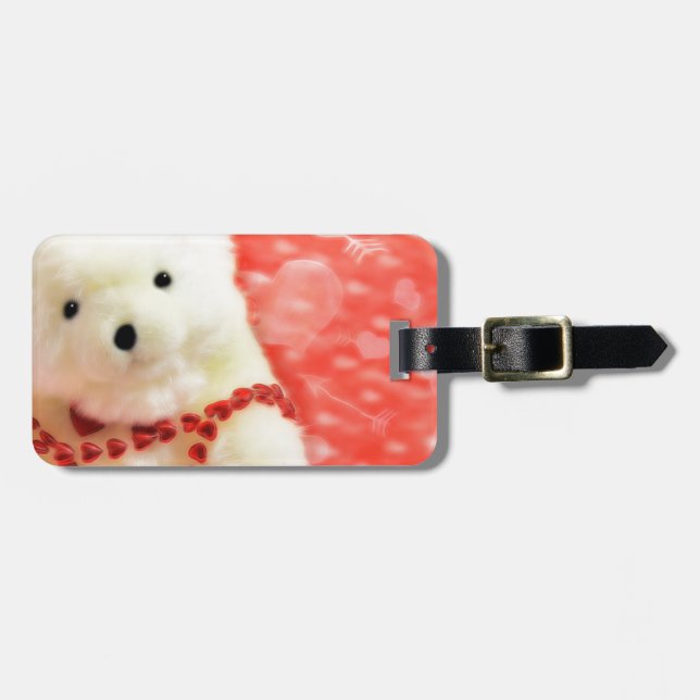 Bear Hearts och Kärlek för Alla hjärtans dag Bagagebricka (Horisontell Framsida)