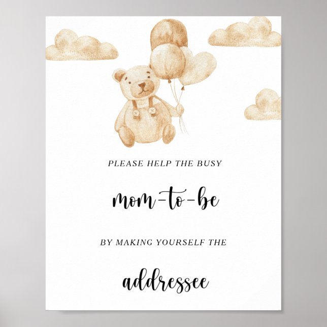 Bear Help the Busy Mamma to be Poster (Framsidan)