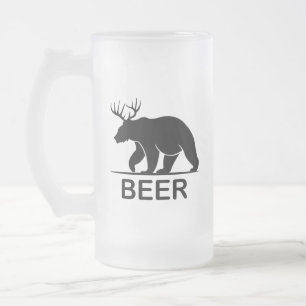 Bear Hjort Beer Frostat Ölglas