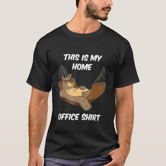 Bear Home Office Det här är mitt hemkontor Hammock T Shirt (Framsida)