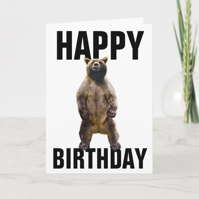 BEAR HUG BIRTHDAY CARD KORT (Framsida)