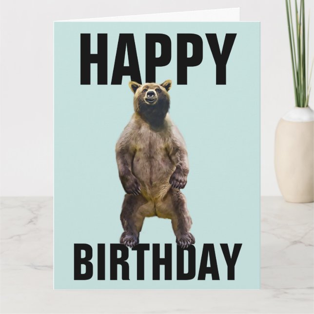 BEAR HUG BIRTHDAY OVERSIZED CARD KORT (Framsida)
