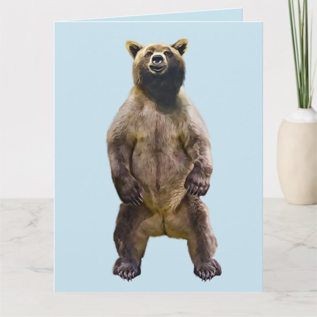 BEAR HUG GRIZZLY ANYTIME KÄRLEK CARDS KORT (Framsida)