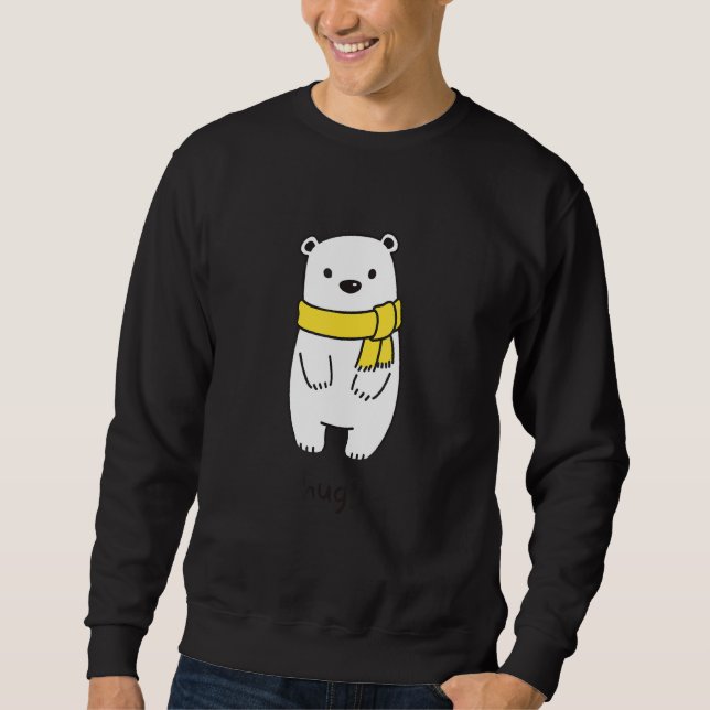Bear Hug kan jag få en kram, tack Lång Ärmad Tröja (Framsida)