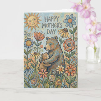 Bear Hug Mother's Day Card Kort