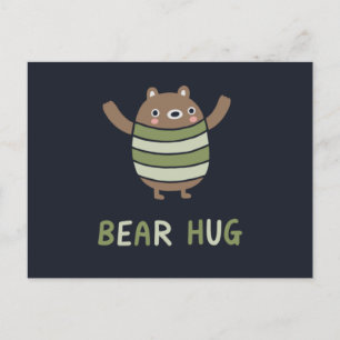 Bear Hug Vykort