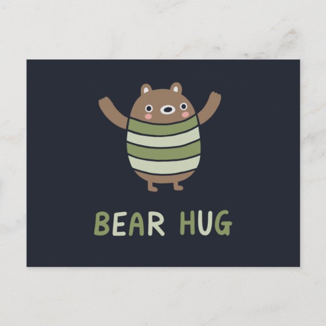 Bear Hug Vykort (Framsida)