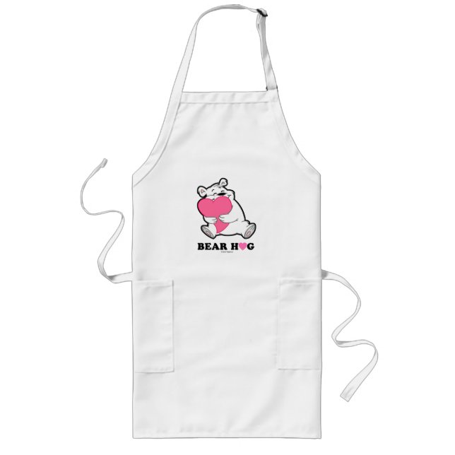 Bear Hug White Aprons Långt Förkläde (Framsidan)