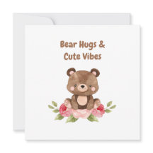Bear Hugs och Cute Vibes Card