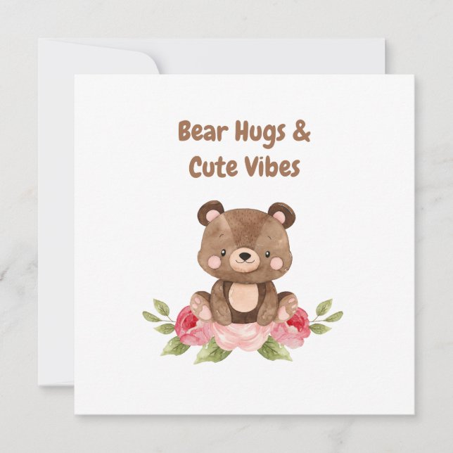 Bear Hugs och Cute Vibes Card (Framsida)