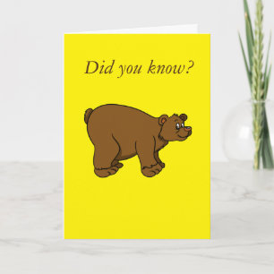 Bear Humor/Joke Card Kort