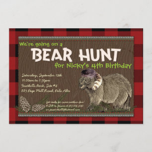 Bear Hunt Äventyr Party-inbjudan Inbjudningar