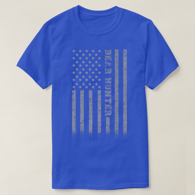 Bear Hunter American Flagga Premium T Shirt (Design framsida)