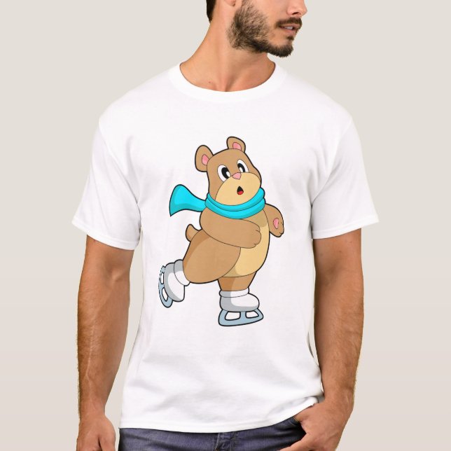 Bear Ice-skridskor T Shirt (Framsida)
