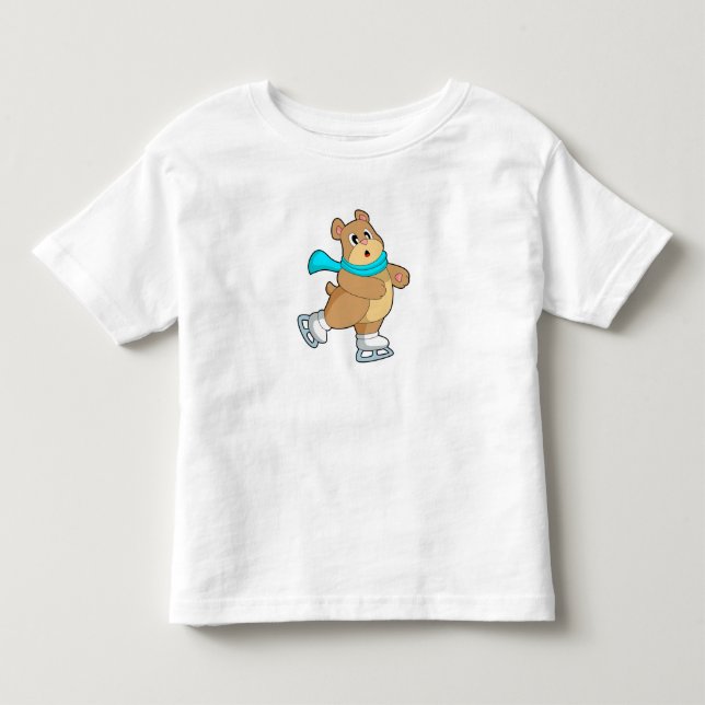 Bear Ice-skridskor T Shirt (Framsida)